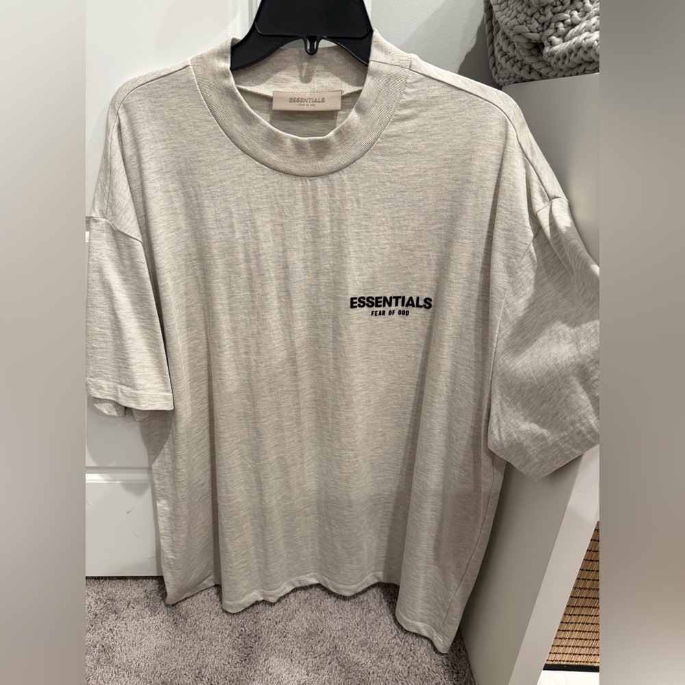 Fear of God ESSENTIALS Light Gray/oatmeal colored shirt